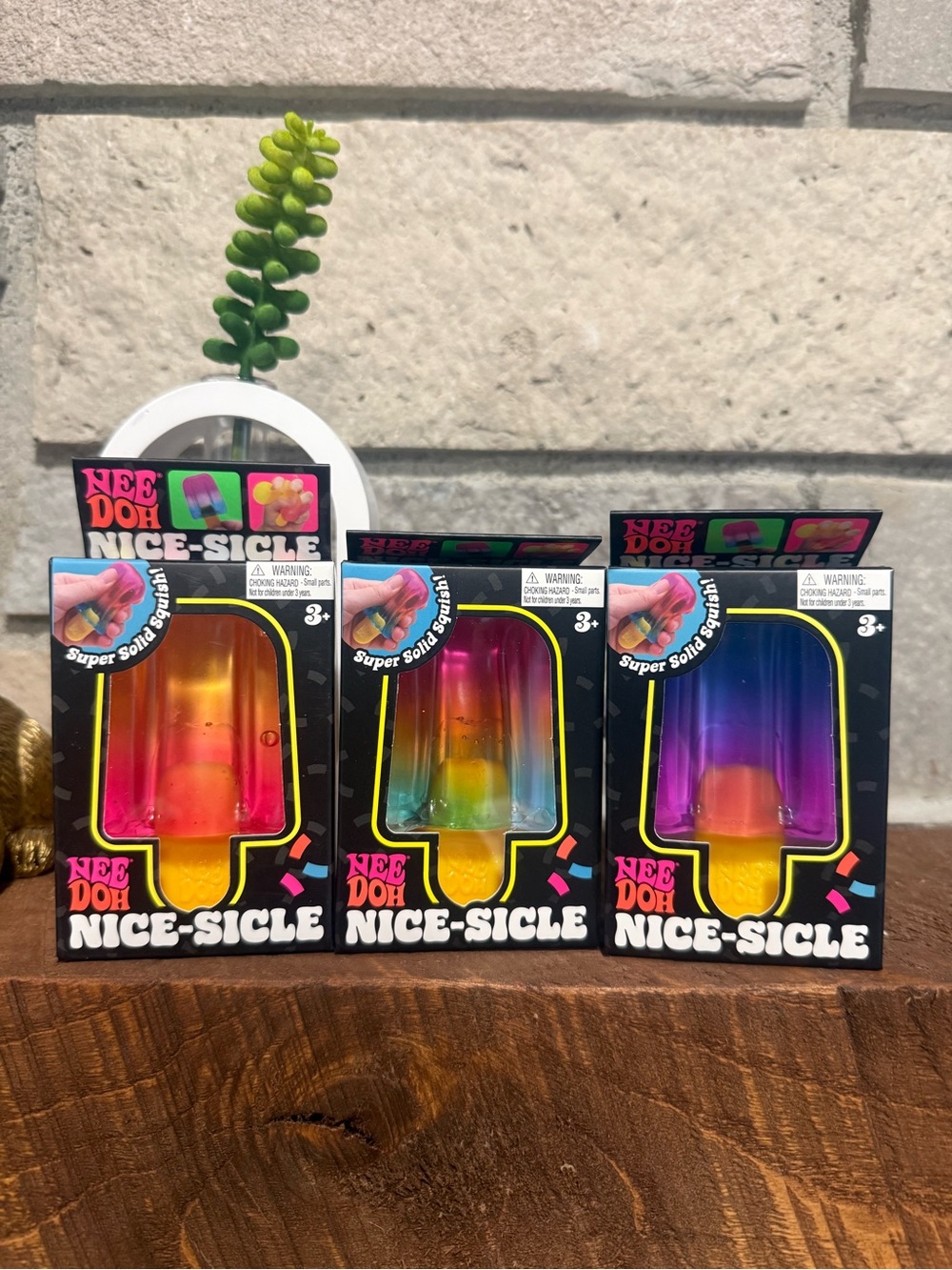 NeeDoh Nice-Sicle Full Set! 3 Popsicle Stress Toy - Multi-Color